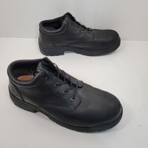 Timberland Pro Titan Black Leather Alloy Safety Toe Work Shoe Men Size 13W Wide